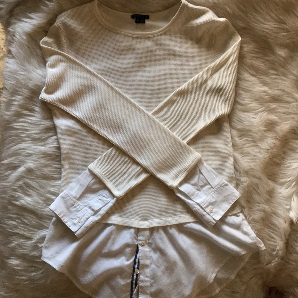 Theory waffle knit Blouse